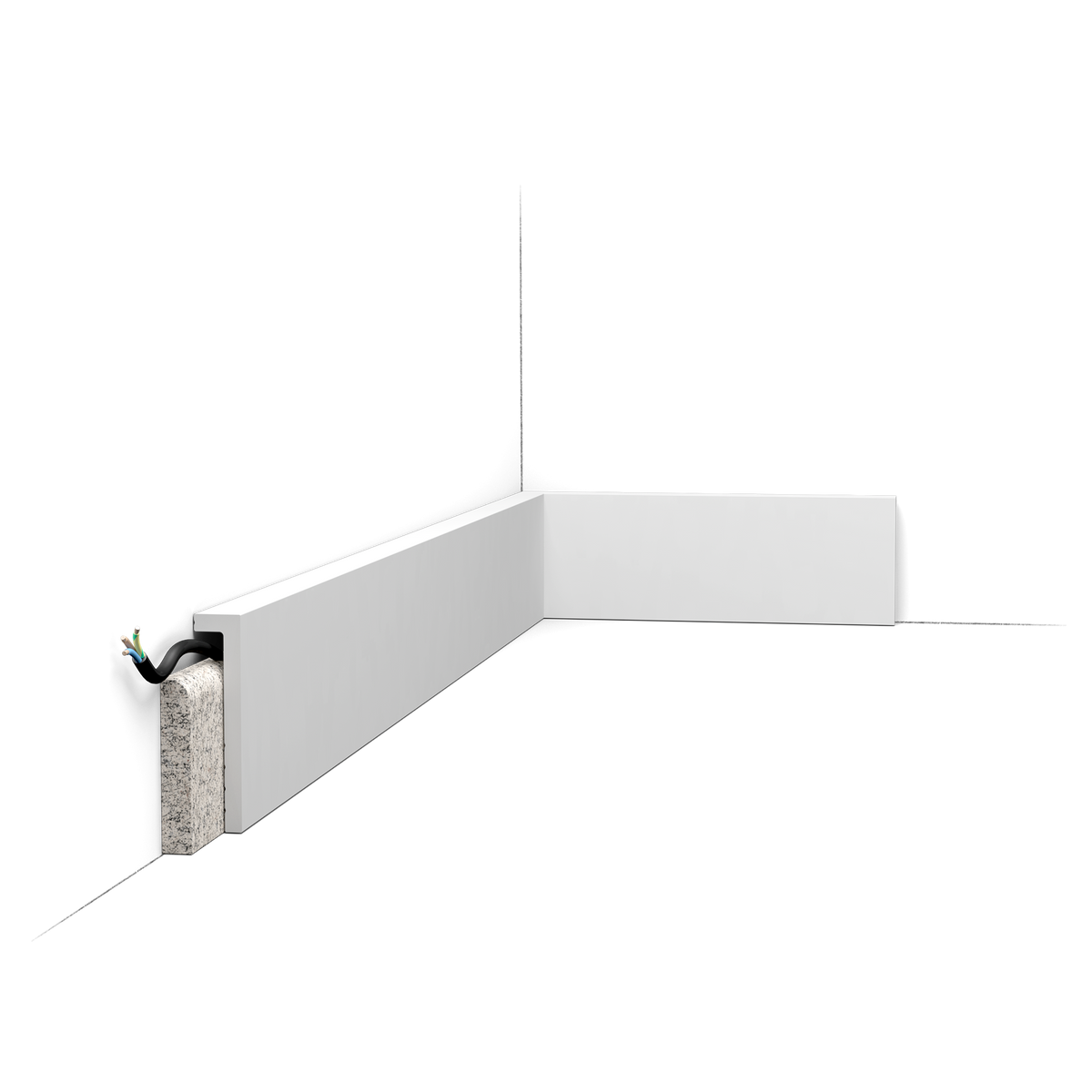 Orac SX171-RAL9003 skirting board