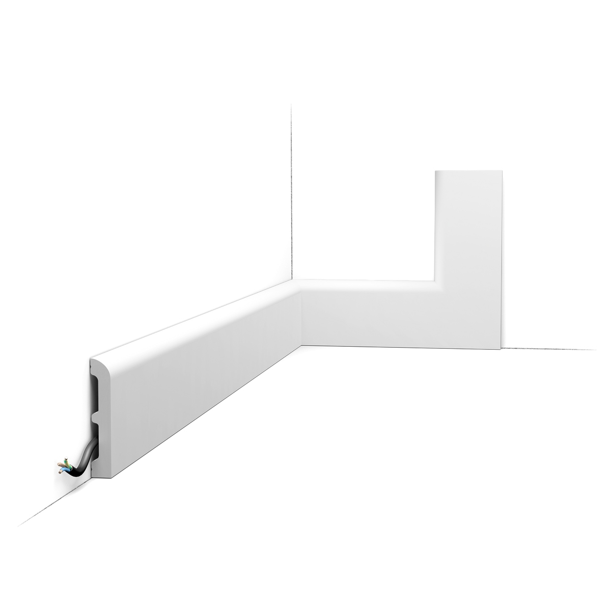 Orac SX183-RAL9003 skirting board